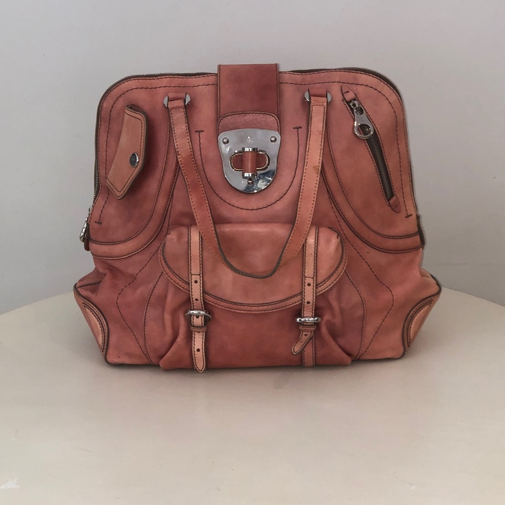 Alexander McQueen Pink Leather Tote Bag